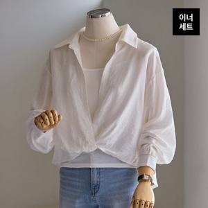 [커스텀에이블] 라이트 여리핏 랩 셔츠_T2604BL048A