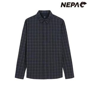 네파 7L31543 남성 체크 스트레치 긴팔 셔츠