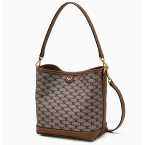 [헤지스ACC] 브라운 체크 가죽 숄더백 HIWA6F810W2