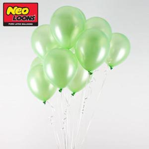 장식용풍선 네오텍스 펄 라이트그린 라운드 풍선 100개입 25cm