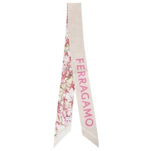 라프리마 페라가모 가이아 프린트 실크 스카프 32-1242-004 LIGHT BALLET PINK+IVORY 789922