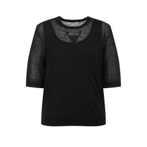 헤지스 여성 26SS 프리미엄 린넨혼방 풀오버 블랙 HSSW6B403BK