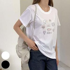 반팔티 박시 의류 306P508S 빅사이즈 네온 하트