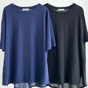 배색 쉬폰 빅사이즈미시옷 트임 빅사이즈 306P576S 반