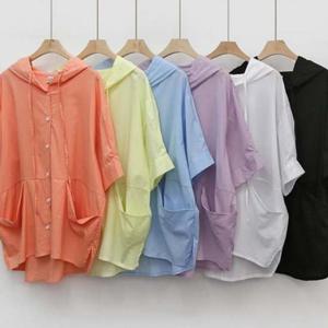 언발 306P582S 빅사이즈 의류 후드 남방 포켓