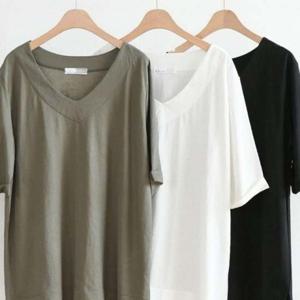 롤업 무지 306E280S 반팔티 빅사이즈미시옷 빅사이즈