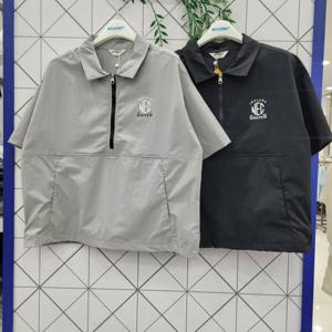 [에꼴리에]5부 쿨 스판 카라 반집업 점퍼 24B5703_GN