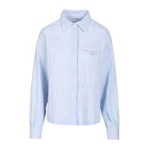 아미쉬 길다 크링클 스트라이프 크롭 백 셔츠 AMD124CQ74XXXX C