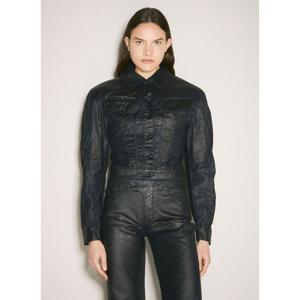 뮈글러 패널 크롭 왁스 데님 재킷 24W6VE0414286