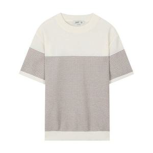 [지이크]배색 와플 라운드 하프 풀오버 (PIUCD8032)