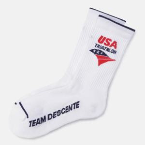 [데상트]데상트양말 TQT SQ123ISO31-WHT 팀팩 크루 삭스 / WHITE