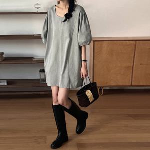 [헤레이스]스퀘어 스티치 원피스_YMSH24SS613