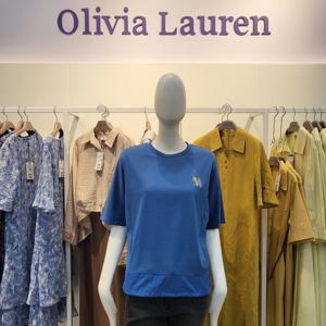 [올리비아로렌]라그란 자수 티셔츠  4VCMAS5486