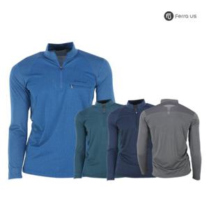 [페라어스]페라어스 남성 등산 잔줄 반집업 티셔츠 OCTWF5039S1