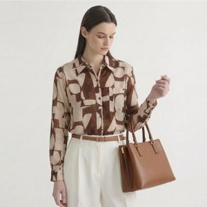 [막스카라]모던 아트 패턴 시스루 셔츠 블라우스 [M61QWB106ME]