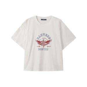 [GGPX]빈티지 라운드 프린팅 반팔 티셔츠 (GQBLW008D)