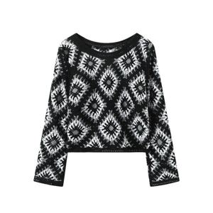 [탱커스]다이아 자수 라운드넥 긴팔 니트 (TY2KP006L0)