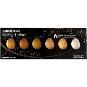 안채탐미 고체물감 6색세트(메탈골드)