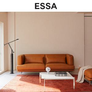 [에싸] 코르티나 3인 베티버 천연 면피 소가죽 소파+스툴+막대쿠션2개