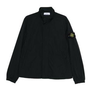 스톤아일랜드 암 패치 로고 스탠드 칼라 봄버 재킷 L1S15410003