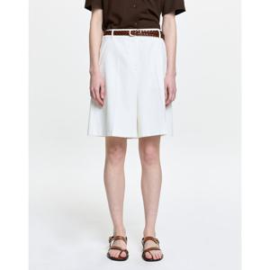 헤지스 여성 26SS 린넨라이크 밴딩 버뮤다 팬츠 화이트 HSPA6B492WT