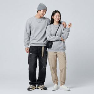 칼하트 데일리 남녀공용 맨투맨 K124-HGY