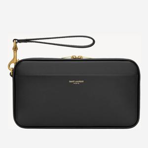 생로랑 스몰 골드 로고 데일리 트래블 파우치 8632432R20W 1000