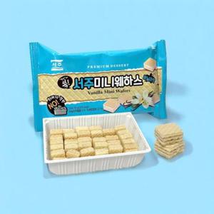 미니웨하스 서주 미니 웨하스 바닐라맛 탕비실간식 70g 5개