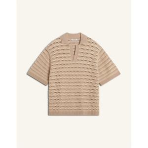 메종키츠네 바스켓 위브 니트 폴로 티셔츠 QM00210KT1204 0158