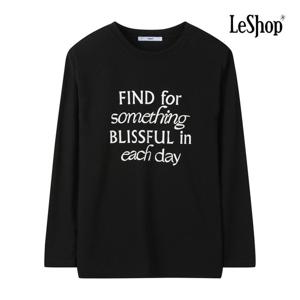 르샵  레터링 프린팅 긴팔 티셔츠 (BQ3TS023A)