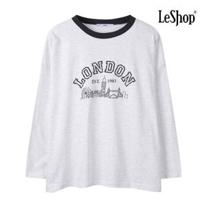 르샵  런던 프린팅 코튼 티셔츠 (BQ3TS024A)