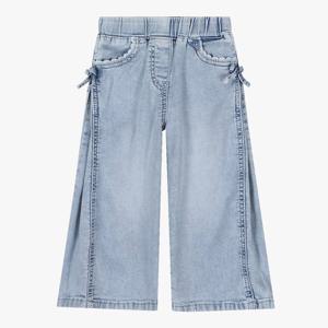 [치크(키즈)]여름까지 입는 맞주름 말랑 와이드 데님 CKTJ26S1G