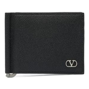 발렌티노 메탈 로고 플라크 페블 폴더 지갑 8Y2P0AP2UAG 0NO