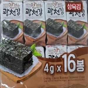 도시락 삼육 광천김 16단 4gx16봉-2개