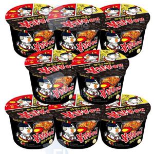 야식 삼양 불닭볶음면 큰컵 컵라면 화끈매운라면 105g 8개