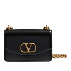 발렌티노 V 로고 플라크 베인 스몰 숄더백 6W0B0R17GCB 0NO