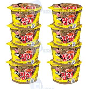 잡채컵면 오뚜기 옛날잡채 용기 건면 당면 잡채컵라면 8개