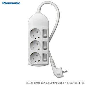 신동아전기 파나소닉ES신동아 개별스위치 멀티탭 3구 1.5m