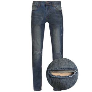 WDP-007 빈티지 무릎 트임 포인트 슬림일자 데님팬츠