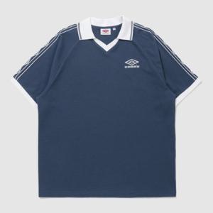 M 엄브로반팔티 NQK UQ221CRS52-TNY BLOKE OG 와플 반팔 카라 티셔츠 / true navy