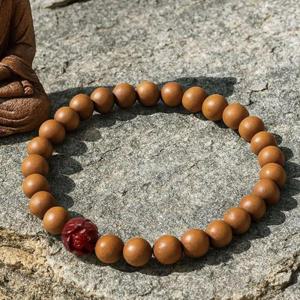 연화도A2 복숭아나무 경면주사 염주팔찌6mm 남녀공용