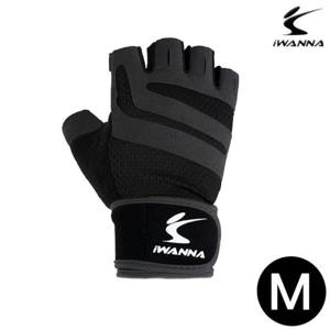 아이워너 트레이닝 글러브 2중 밴드 (블랙) (M)