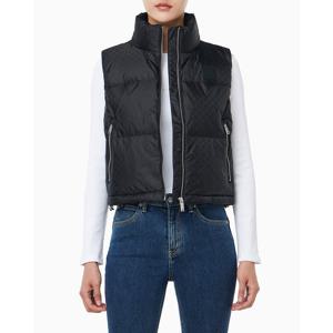 여성 AOP 로고 자카드 푸퍼 베스트(44D538G)