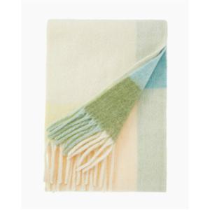 CK 4D8070 남녀공용 컬러믹스 체크 울 머플러 옐로우그린