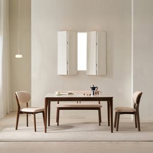 [삼익가구]시에나 포세린 통세라믹 4인용 원목 식탁 1400 테이블