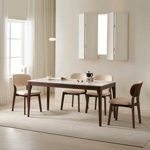 [삼익가구]시에나 포세린 통세라믹 4인용 와이드 원목 식탁 1600 테이블