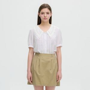 [올리브데올리브]핀턱 포인트 레이스 카라 블라우스 OW5MB429