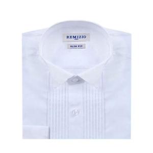 슬림셔츠 턱시도용 염미복 화이트 긴팔셔츠_S1132
