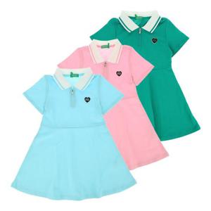 [베네통키즈]피케 반팔 원피스/5S-QAOP18531,QAOP17531