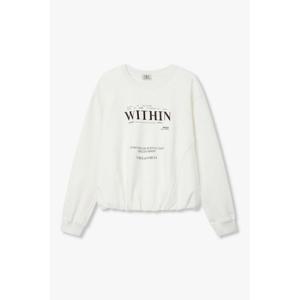 [보브]레터링 플리츠 밴딩 헴 맨투맨 7116140201